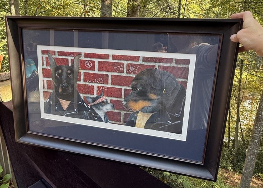 Signed Will Bullas Limited Edition Framed Print The BAD Dogs Print